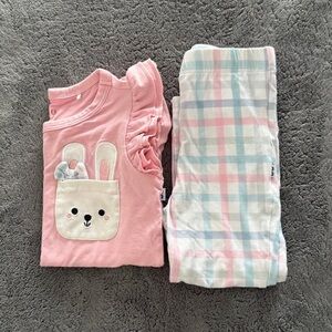 Little Sleepies 2T Daywear Play Bamboo Easter Bunny Flutter Sleeve & Leggings